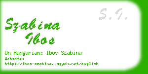 szabina ibos business card